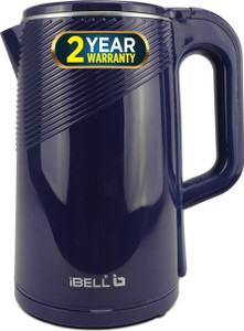 iBELL PEK20BLPLUS Premium Kettle, 2 L, 1600W, Auto Cut-Off, Stainless steel, 360°base Electric Kettle