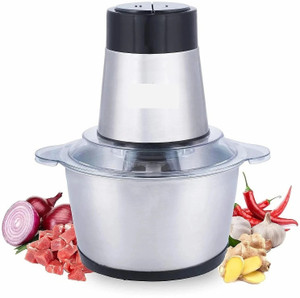 Gitesh 2L Stainless Steel Electric Meat Grinders With Bowl Heavy For Kitchen Electric Meat Grinder