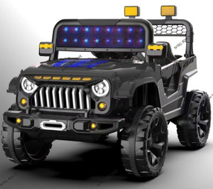 SmallBoyToys 528 BLACK Powerful Motors (1-6Yrs) Battery ride on Jeep Battery Operated Ride On