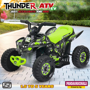 Pandaoriginals Thunder Atv Ev Music & Lights, Forward and Backward Gear, Built in MP3 player Car Battery Operated Ride On