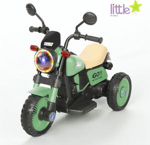 LITTLE RIDES Battery Operated Harley Bike for Kids Foot Accelerator & Music with LED Light Bike Battery Operated Ride On