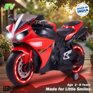 LITTLE RIDES R1 Kids 12V Battery Operated Ride-On Bike with Music, LED Lights & Bike Battery Operated Ride On