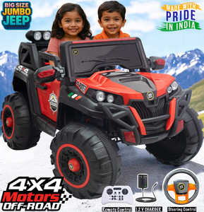 Wishmaster Big Electric Jeep 4x4 Jeep for Kids, Ride on Toy Kids Car with Light & Music Jeep Battery Operated Ride On
