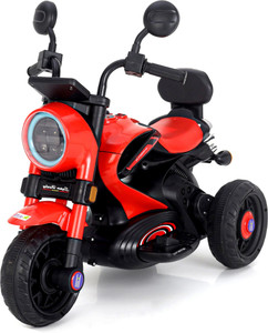 LITTLE RIDES Battery Operated Bike for Kids with Foot Accelerator & Music Bike Battery Operated Ride On