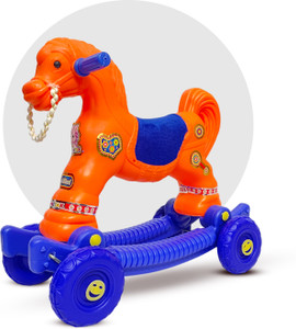 Toy Plus Toy Plus 2 In 1 Baby Horse Rider for Kids 1-3 Years Horse Ride On Push Rider Scooter Non Battery Operated Ride On