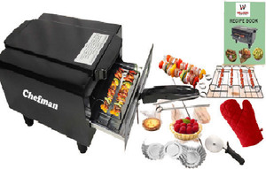 Chefman Compact 1500W Pizza Oven with Oil-Free Cooking Features for Naan & Roti Electric Tandoor