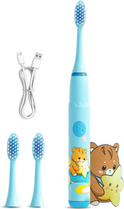 US1984 Rechargeable Sonic Smart Kids Toothbrush 4 Modes 3 Brush Heads 30 Days backup Electric Toothbrush