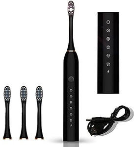 sheladiya USB Rechargeable Ultrasonic with 3 Brush hand Adults -Kids Electric Toothbrush