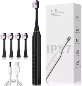 Shiarya Electric Travel Toothbrush USB Rechargeable 6 Position Adult Toothbrush Electric Toothbrush