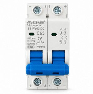 DAYSTAR SOLAR DC MCB 63A 2POLE 800V SIBASS-ELECTRIC DC MINIATURE CIRCUIT BREAKER (SE-PV63) MCB