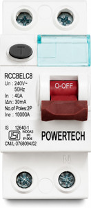 DeHMY 2Pole ELCB/RCCB 40A,30Ma Residual Current Circuit Breaker (Heavy Duty, Standard) 2Pole RCCB MCB