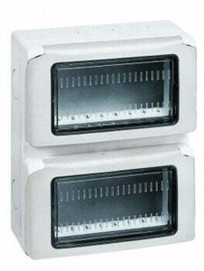 Legrand 680619 - GREY PLEXO BOX & ADOPTER WITH PVC MEMBRANE; 2 ROW X 4M ...