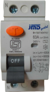 jmD Gold Rccb Double Pole 63 AMP/30MA 240 V Residual Current Circuit Breaker ISI Mark RCB001 MCB