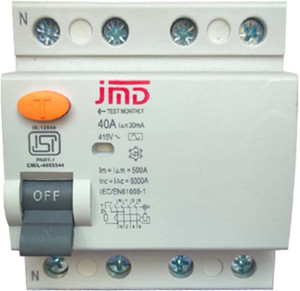 jmD Gold Four Pole 40 AMP/30MA 240 V Residual Current Circuit Breaker ISI Mark MCB RCCB40FP30MA2 MCB
