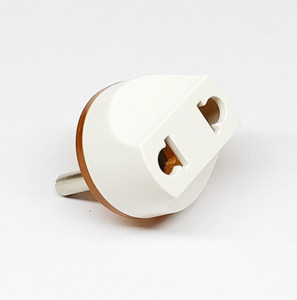 Mica 2 Pin Universal Travel Conversion Plug (USA, UK, China, Flat Pins Plug) to India (Type D) Round Pins Plug Two Pin Plug