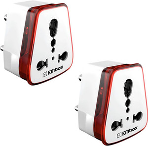 EMBox 6 to 16 amp Converter Plug Useful for 16a Extension Board, A/C,Refrigrator 16 A Three Pin Socket