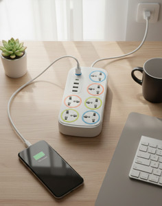 ans creations Ans Creation 6 Socket Extension Board 10 A Six Pin Socket