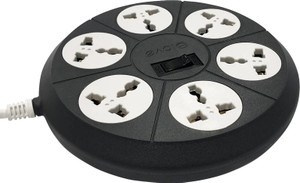 ELOVE Multi Plug Socket Extension Cord 6 Universal Extension Board -with LED Indicator 10 A Three Pin Socket