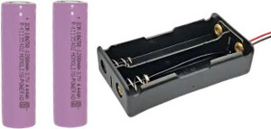 Avinyas 3.7v lithium battery 18650 (2000mAh) with 2 cell holder Power Supply Electronic Hobby Kit