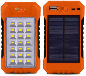 FIRSTLIKE Mini Power Bank Cum 21 Hi-Bright LED Rechargeable Solar Light 7 hrs Flood Lamp Emergency Light