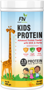 Floral Nutrition Kids Protein Powder with DHA,Vitamin-D for Growth,Immunity, Active & Strong Kid