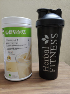 HERBALIFE Formula 1 Nutritional Shake Vanilla 500g With 700 Ml Gym Shaker cup Energy Drink