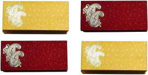 MOUSETRAPS Pack of 100 Shagun Double Ambi Motif Rectangle Shape Shagun Gift Envelopes for Weddings, Birthdays, Baby Shower, Anniversary Envelopes