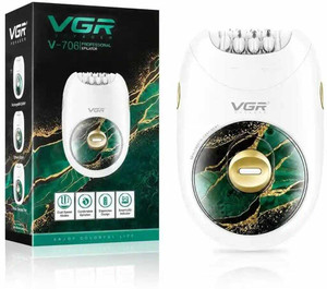 VGR V-706 Professional Women Epilator with 18 Tweezers for Face, Legs, Underarms & Bikini Area with 70 minutes Runtime Cordless Epilator