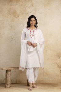 KADROVA Women Kurti Salwar Dupatta Set