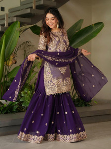 Trijal Fab Women Kurta Sharara Dupatta Set