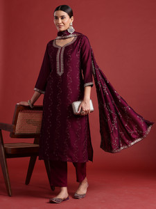 Indo Era Women Kurta Pant Dupatta Set