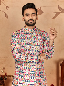 CELLUX Men Printed Straight Kurta
