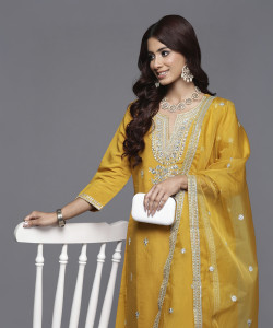 Indo Era Women Kurta Pant Dupatta Set