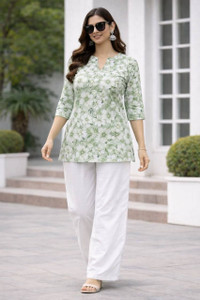 pramukh creation Women Ethnic Top Palazzo Set
