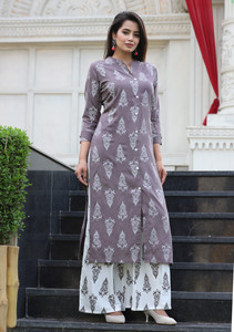 KAAYISHA Women Kurta Palazzo Set