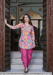 RANGVYAA FASHION Women Kurta Dhoti Pant Set