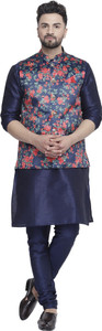 B BEN Men Kurta Pyjama Ethnic Jacket Set