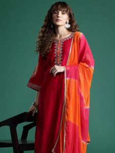 Indo Era Women Kurta Pant Dupatta Set