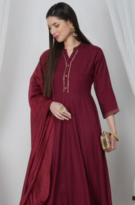 METRO-FASHION Women Kurta Pant Dupatta Set