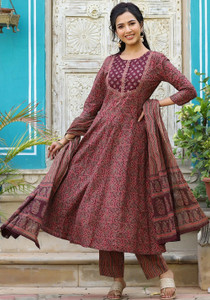 AHIKA Women Kurta Pant Dupatta Set