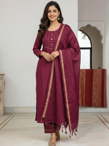 NPFASHIONS Women Kurta Pant Dupatta Set