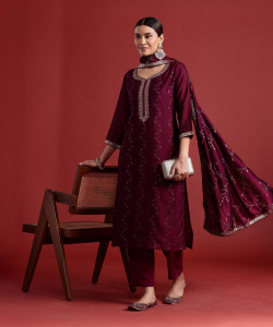 Indo Era Women Kurta Pant Dupatta Set