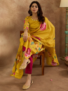 Indo Era Women Kurta Pant Dupatta Set