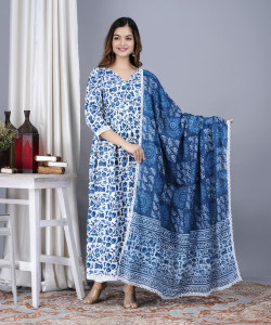 rudrama Women Kurta Pant Dupatta Set