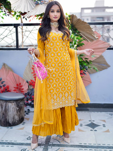 LIBAS Women Kurta Sharara Set