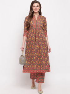 VBUYZ Women Floral Print Flared Kurta