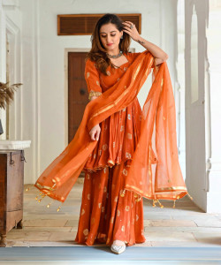 Palki Fashions Women Kurta Sharara Dupatta Set