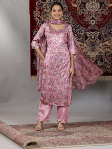Aurelia Women Kurta Palazzo Attached Dupatta Set