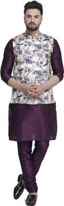 B BEN Men Kurta Pyjama Ethnic Jacket Set