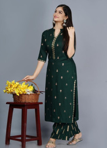 BHOMYA Women Kurti Pant Set